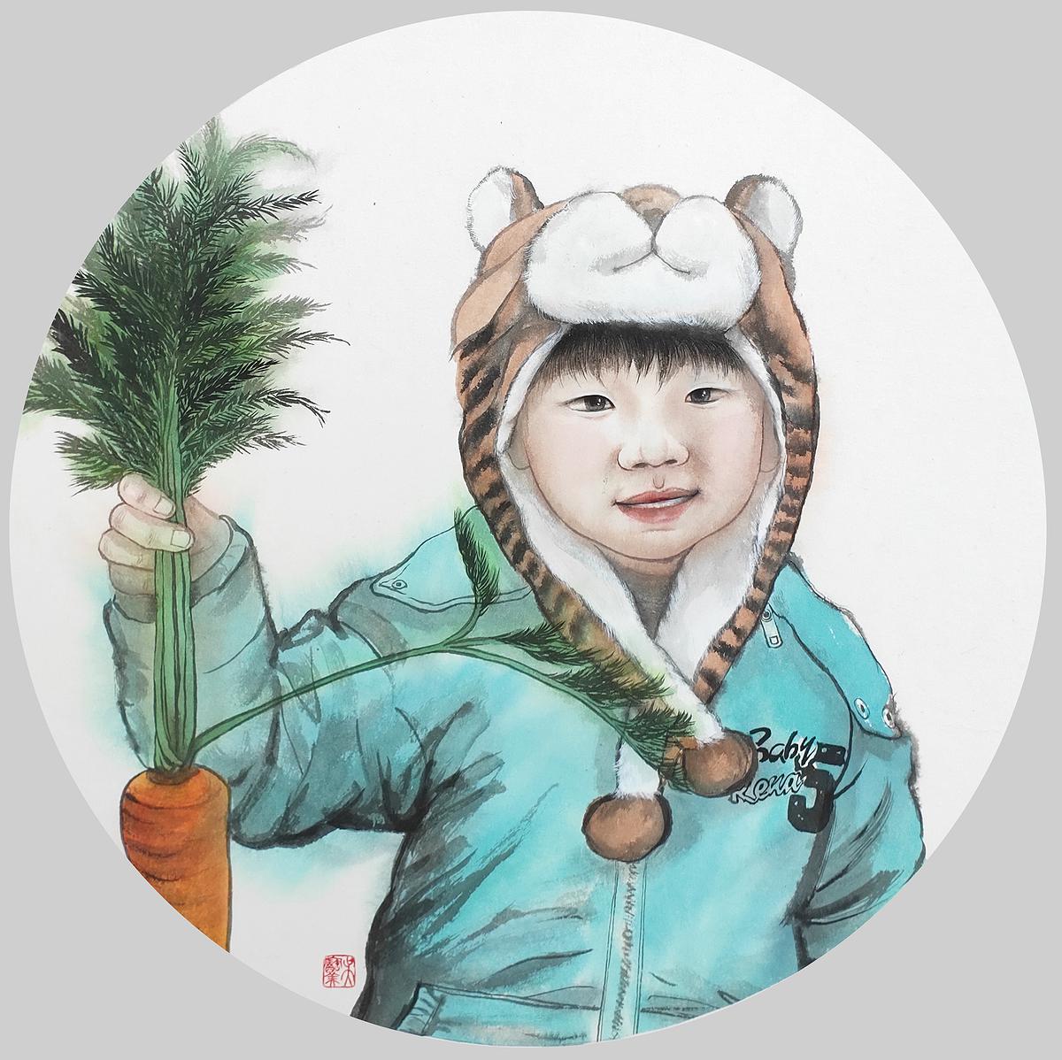 許深州膠彩繪畫藝術之研究 拔蘿蔔的封面圖