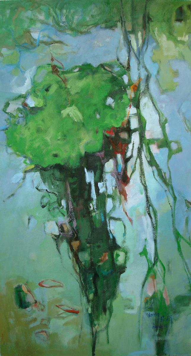 沈哲哉的繪畫思維與作品特色之研究-倒影50公分91公分的封面圖