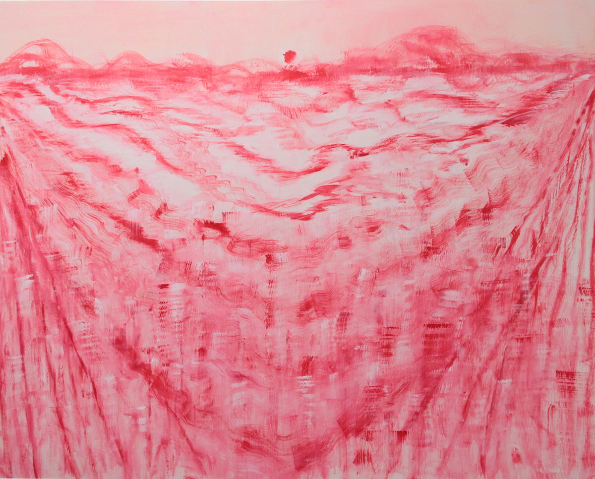 多線創作的首拍：陳昱廷創作研究 41 陳昱廷，〈景〉，壓克力、金蔥、亮粉、畫布，2016。的封面圖