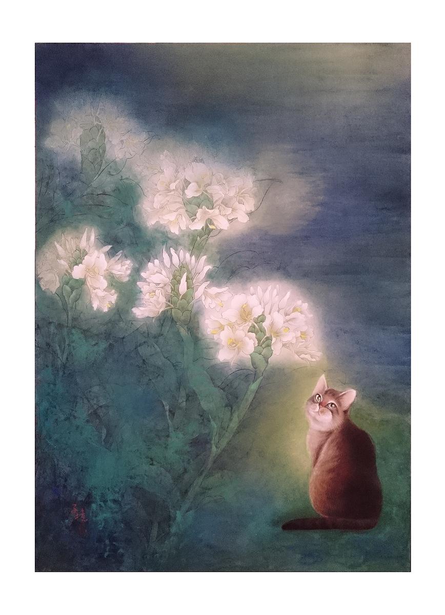 許深州膠彩繪畫藝術之研究 一縷清香的封面圖