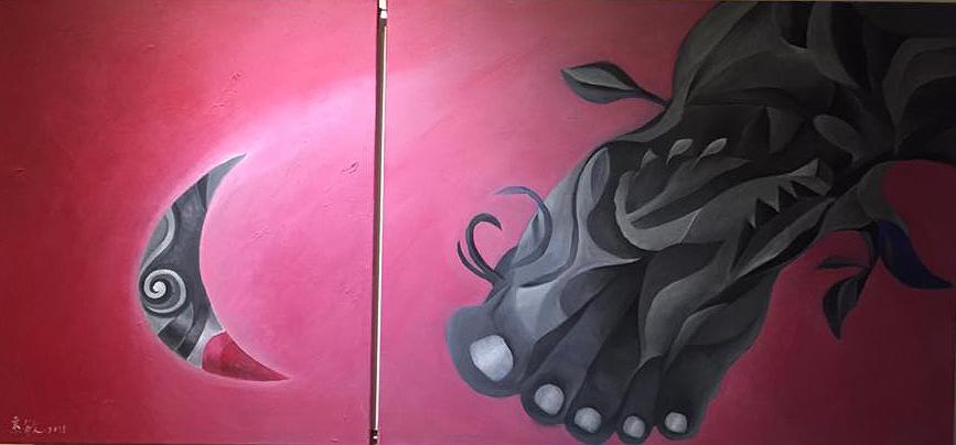 心靈繪畫-追夢系列-追夢-91x116cm-壓克力彩-2018的封面圖