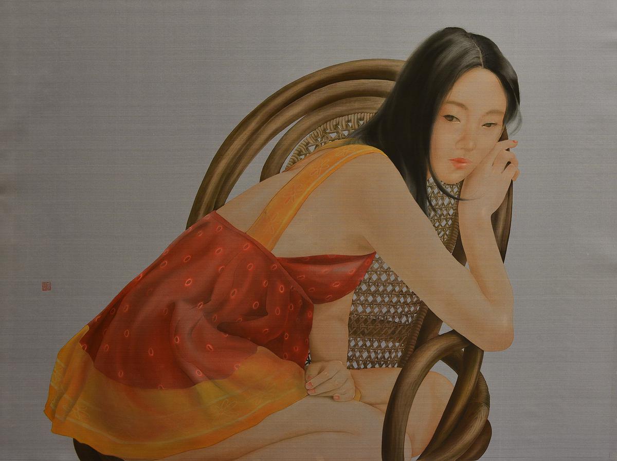 2014，《椅‧伊》，膠彩，95.5X70.5cm的封面圖