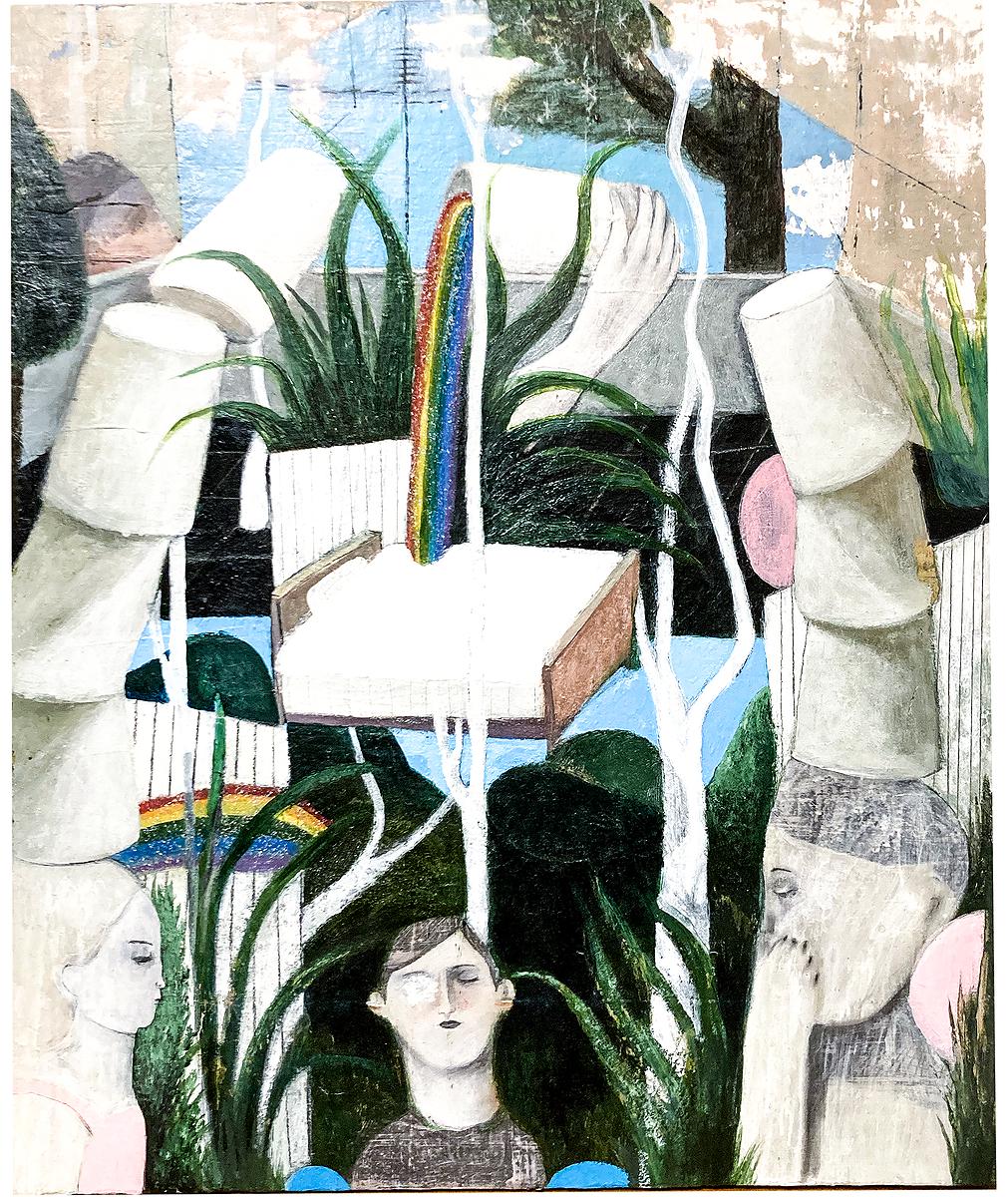 〈白日夢〉，2021，壓克力顏料，50x60cm的封面圖