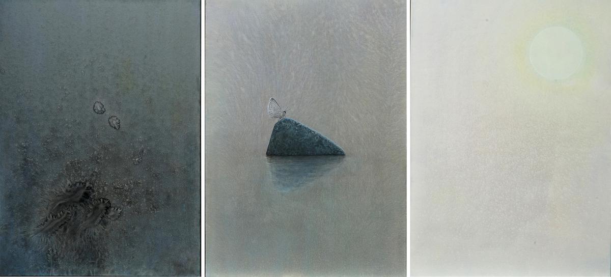 〈鏡界〉.2008-2021年.壓克力顏料．畫布.91x65cmx3.的封面圖