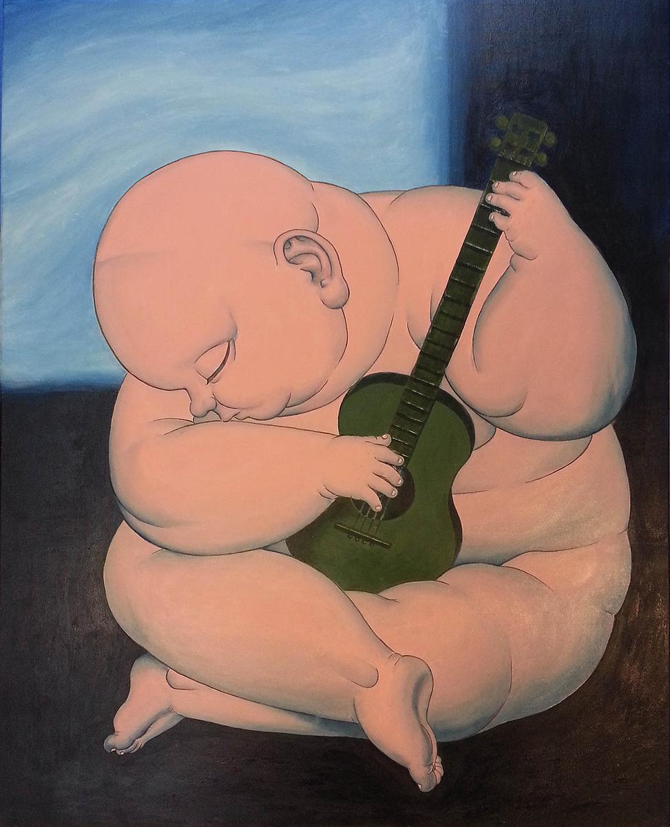 〈尤克里里〉，2014，116 × 91cm，壓克力彩、畫布。的封面圖