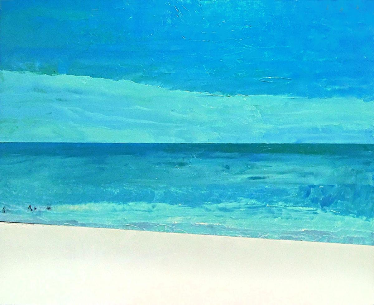 浮動景緻－變形風景之空間部署 17〈藍色1號〉，2014，53×65(cm)，油彩、畫布的封面圖