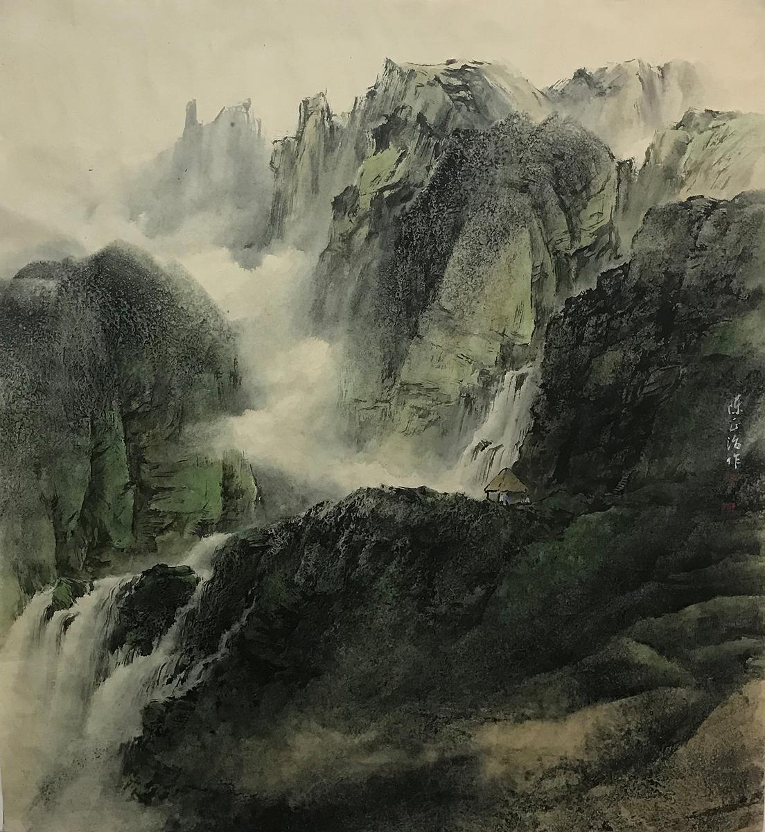 04 空谷幽瀑73×65 2016的封面圖
