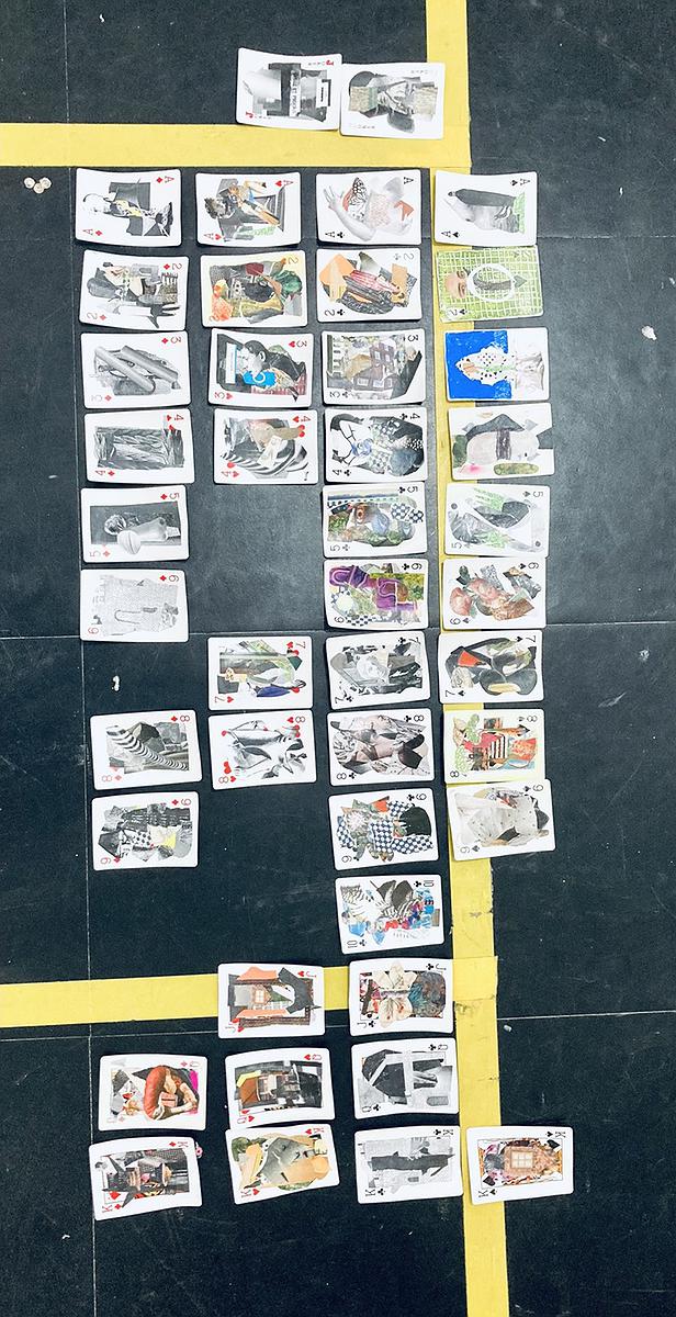 撲克牌結合影像拼貼，2020的封面圖