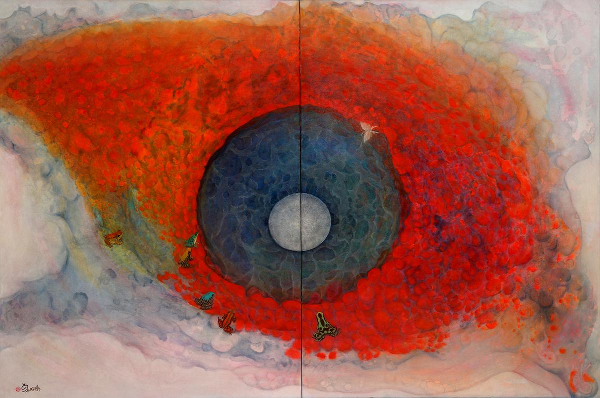 〈心靈之眼〉.2021年.壓克力顏料.畫布.130x194cm.的封面圖