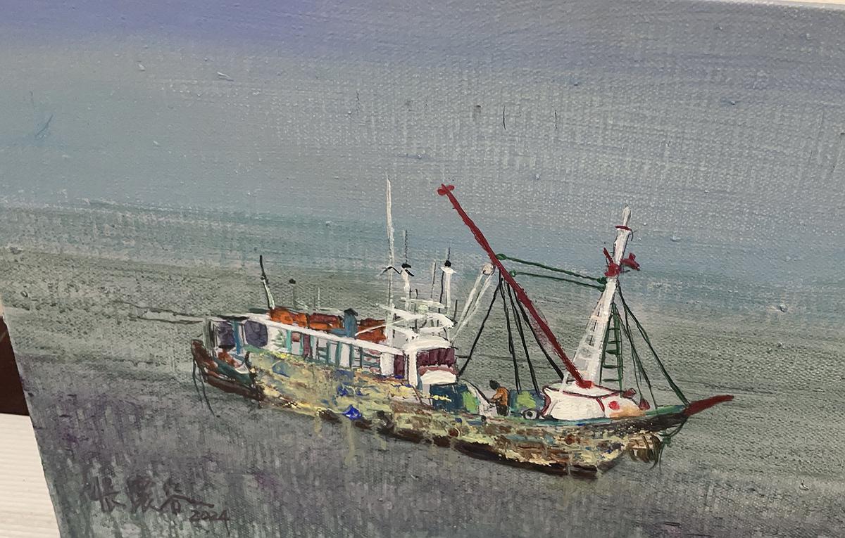 Deep Love for Fishing Port :The Creation of Chang Huai Jung’s  Oil Painting's Cover