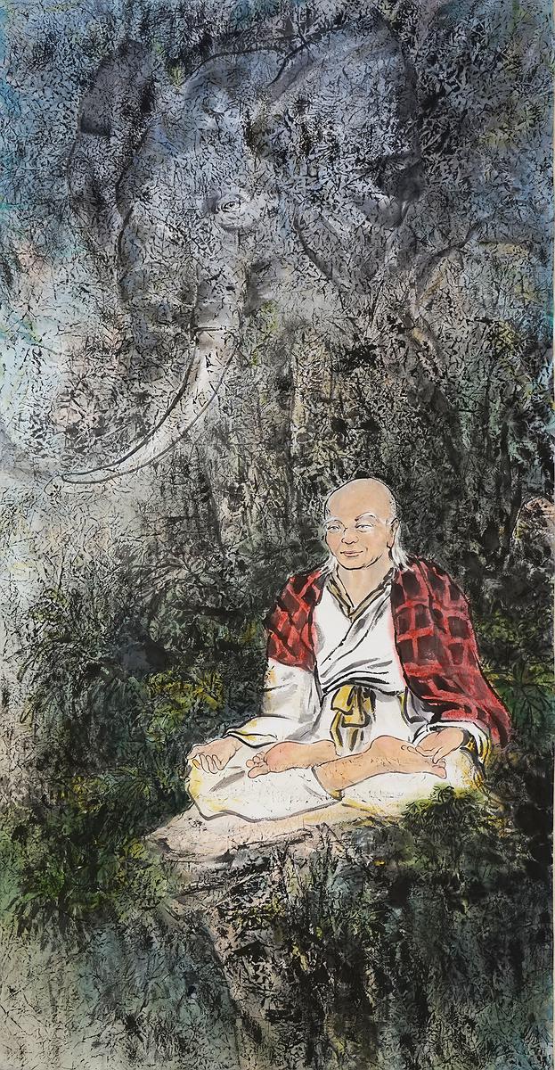 羅漢造像─陳彥廷水墨繪畫創作研究-16騎象羅漢的封面圖
