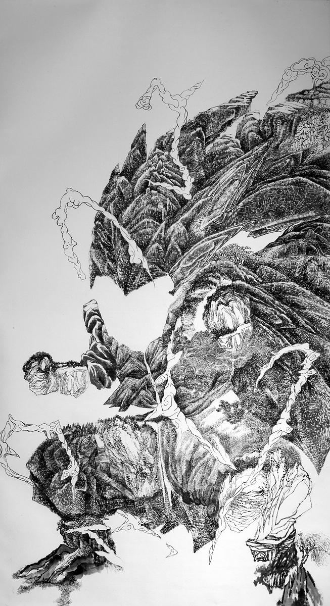 林澄〈齁溜看（七）〉2012，180x100cm的封面圖