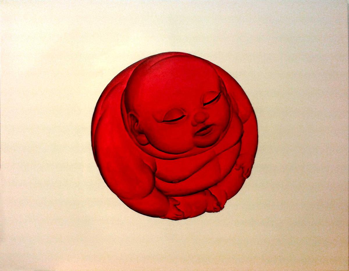 〈禪〉，2015， 91× 116cm，壓克力彩、畫布的封面圖