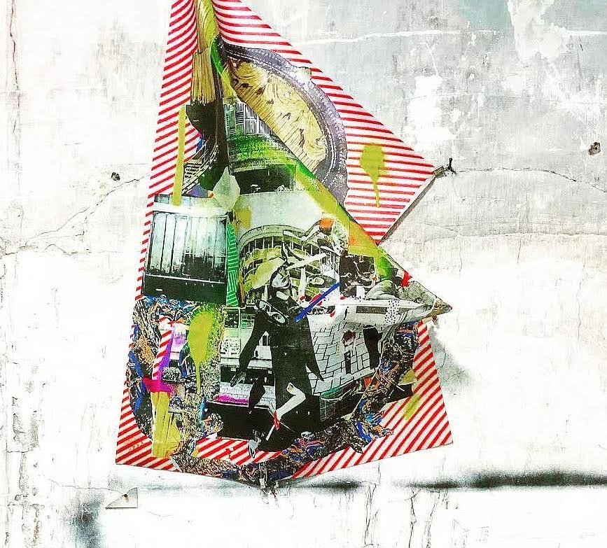 〈奮身跳躍的西裝男〉影像印製於銀雕布料上的封面圖