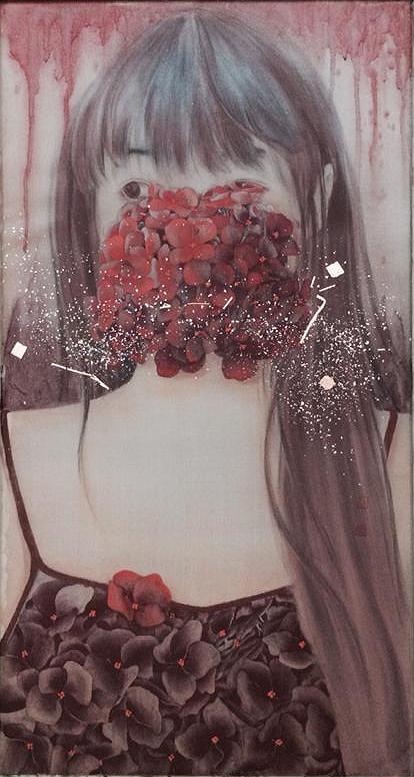2014，《滋生03》，膠彩，29X54cm的封面圖
