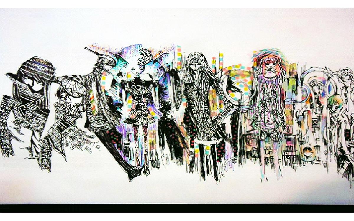 〈組符人種〉，2013年，手繪，紙膠帶，輸出，29.7×21c的封面圖