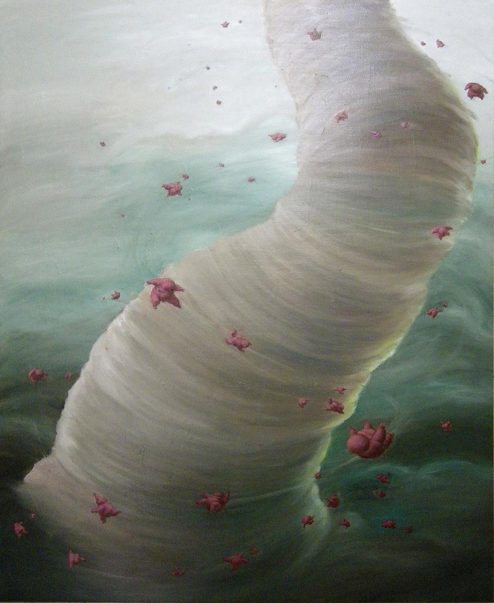 〈龍捲風〉，2014，162x130cm，油彩、畫布的封面圖