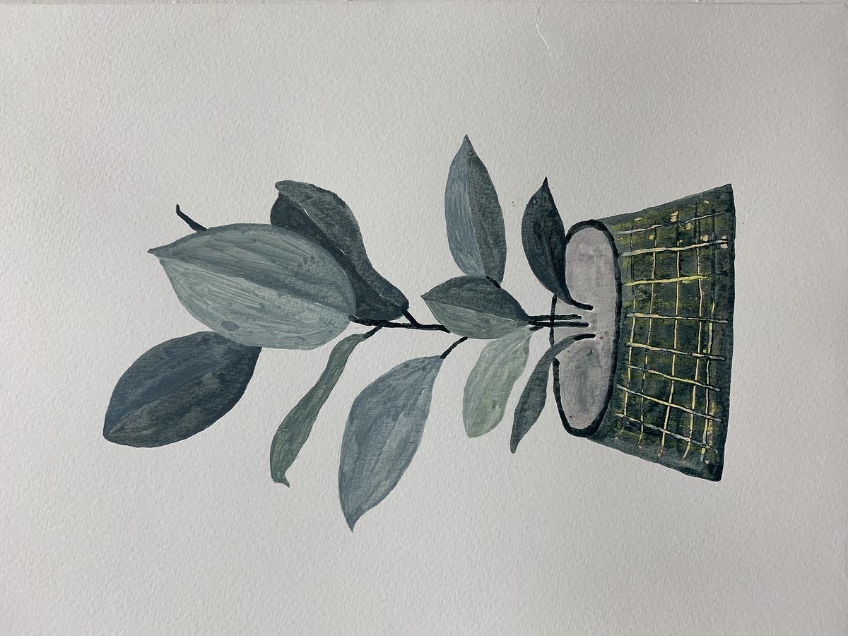 植物療癒—黃瑩瑄創作論述 花草系列  藍灰色的葉子 61的封面圖