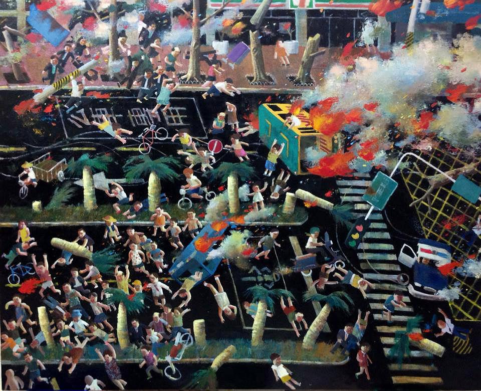 馬路上  162x130 2014 油彩、畫布的封面圖