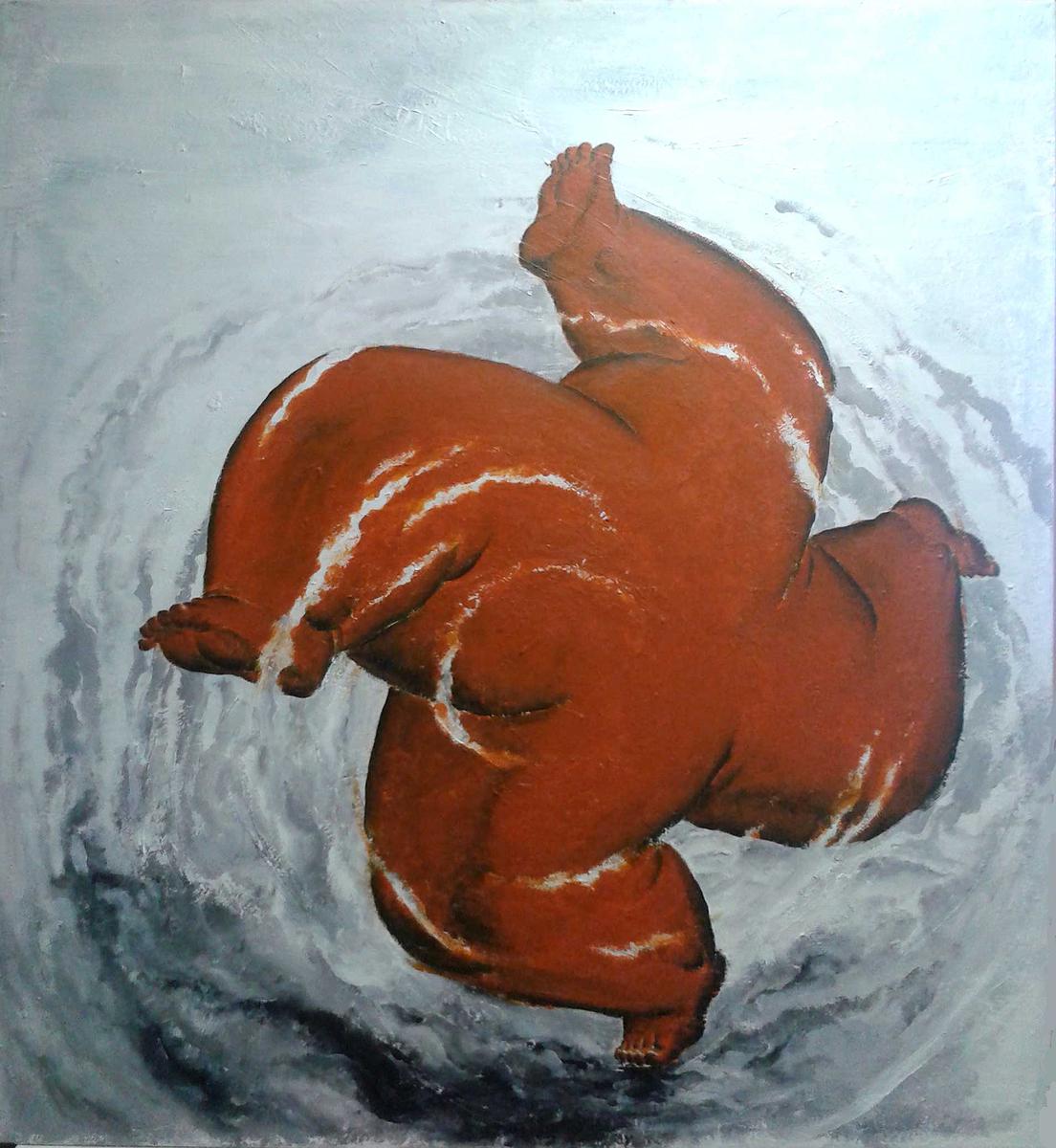 〈前進〉，2014，110x100cm，油彩、畫布的封面圖