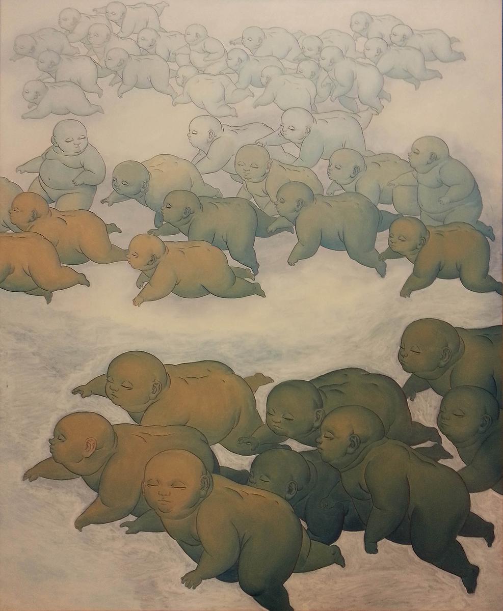 〈湧動〉，2015，162x130cm，壓克力彩、畫布。的封面圖