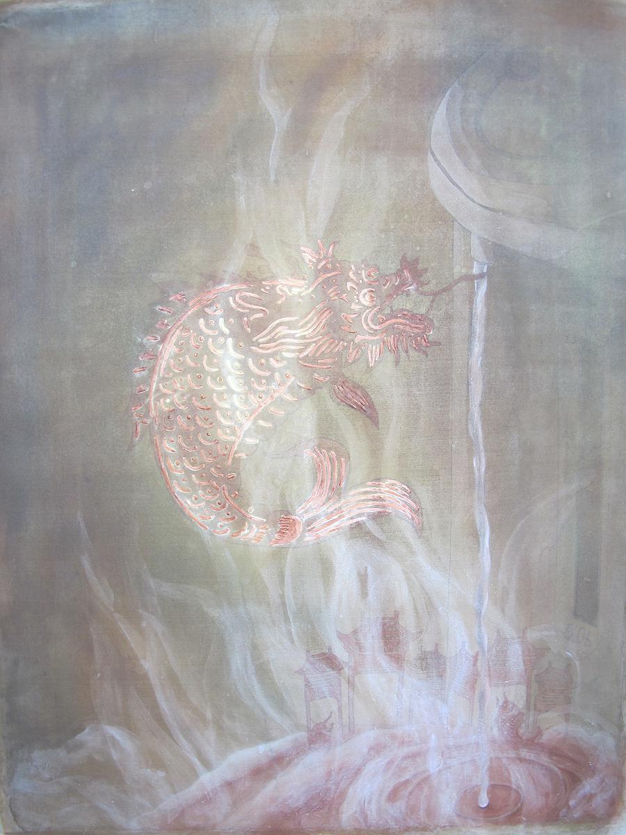 鯉魚躍龍門II-魚仔湯 45X35cm 2014的封面圖