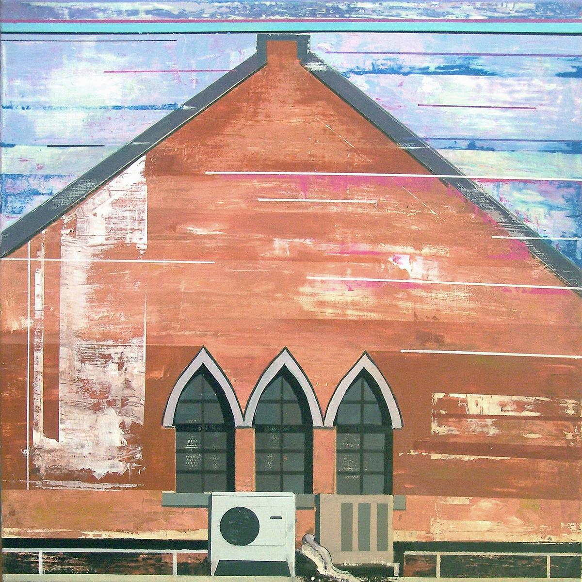 邊緣系列_窗型冷氣 2017 壓克力 畫布 60x60cm的封面圖