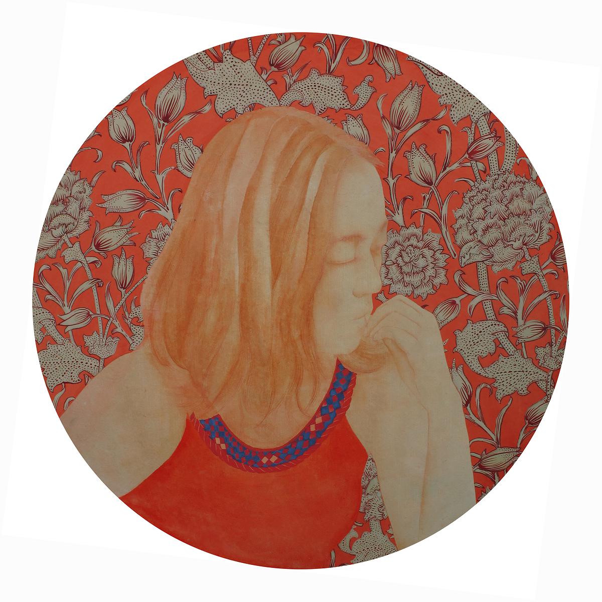 2013，《憂鬱 Spleen》，膠彩，直徑45cm的封面圖