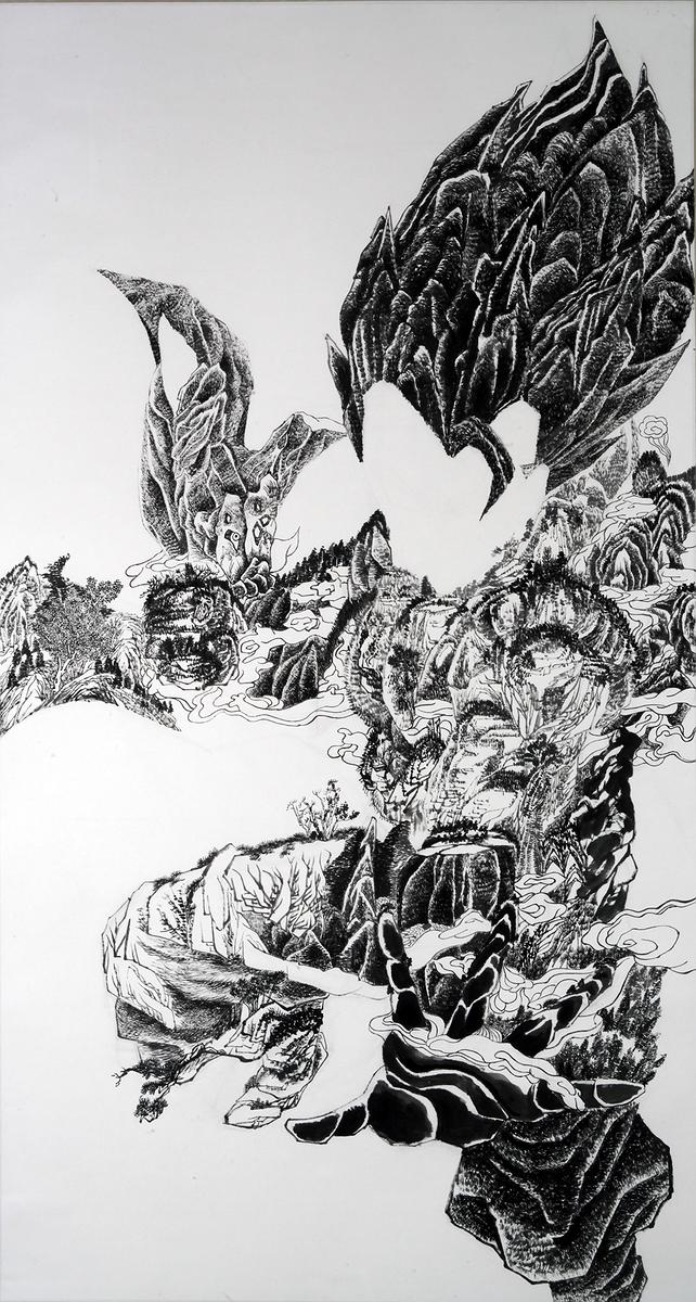 林澄〈齁溜看（八）〉2012，180x100cm的封面圖