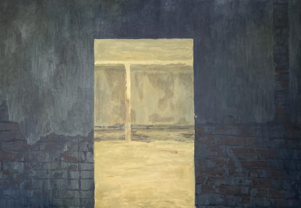 林峻賢，《心理空間系列—空間七·嚮往》，2021，油彩、畫布，89x130公分的封面圖