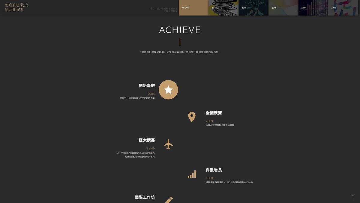 網頁設計之動態元素應用- 朝倉直巳教授紀念創作獎回顧網站創作 08的封面圖