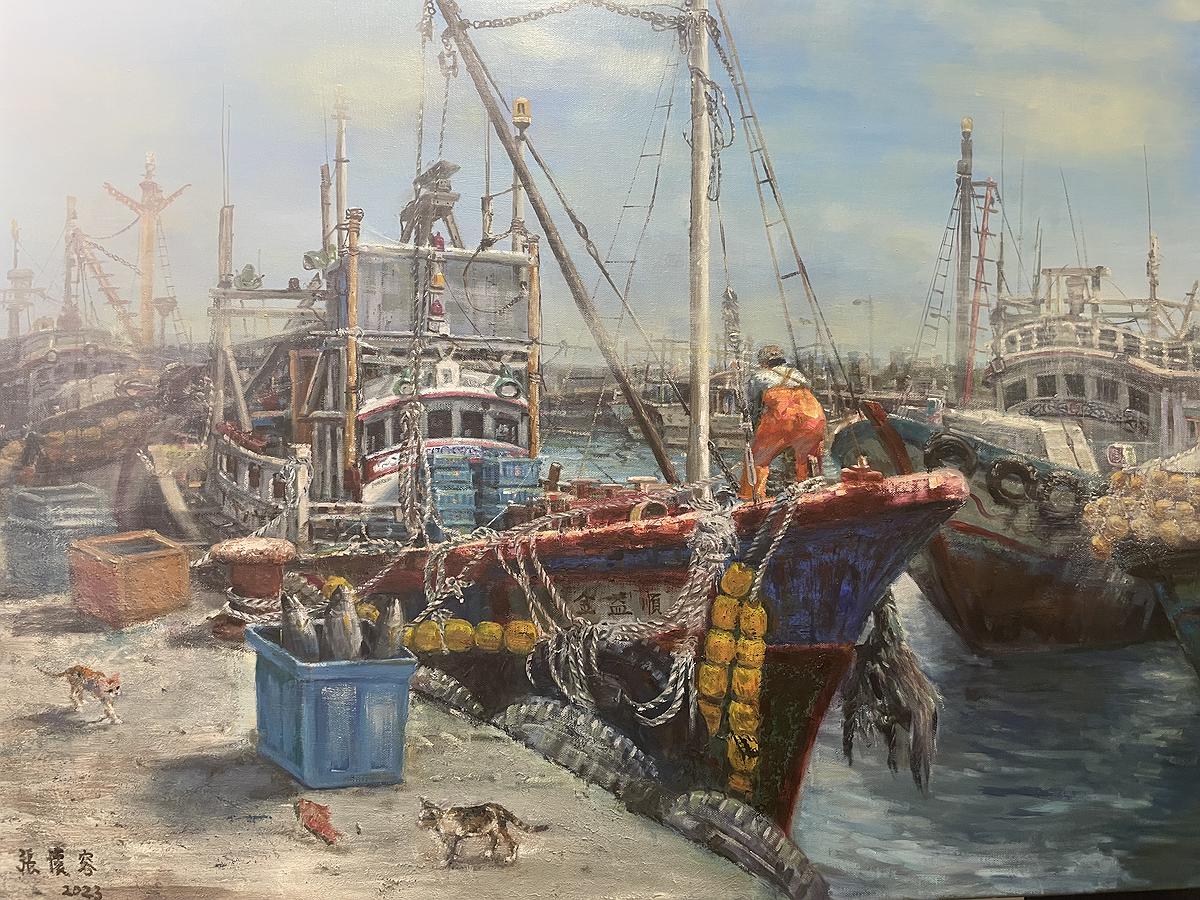 Deep Love for Fishing Port :The Creation of Chang Huai Jung’s  Oil Painting's Cover