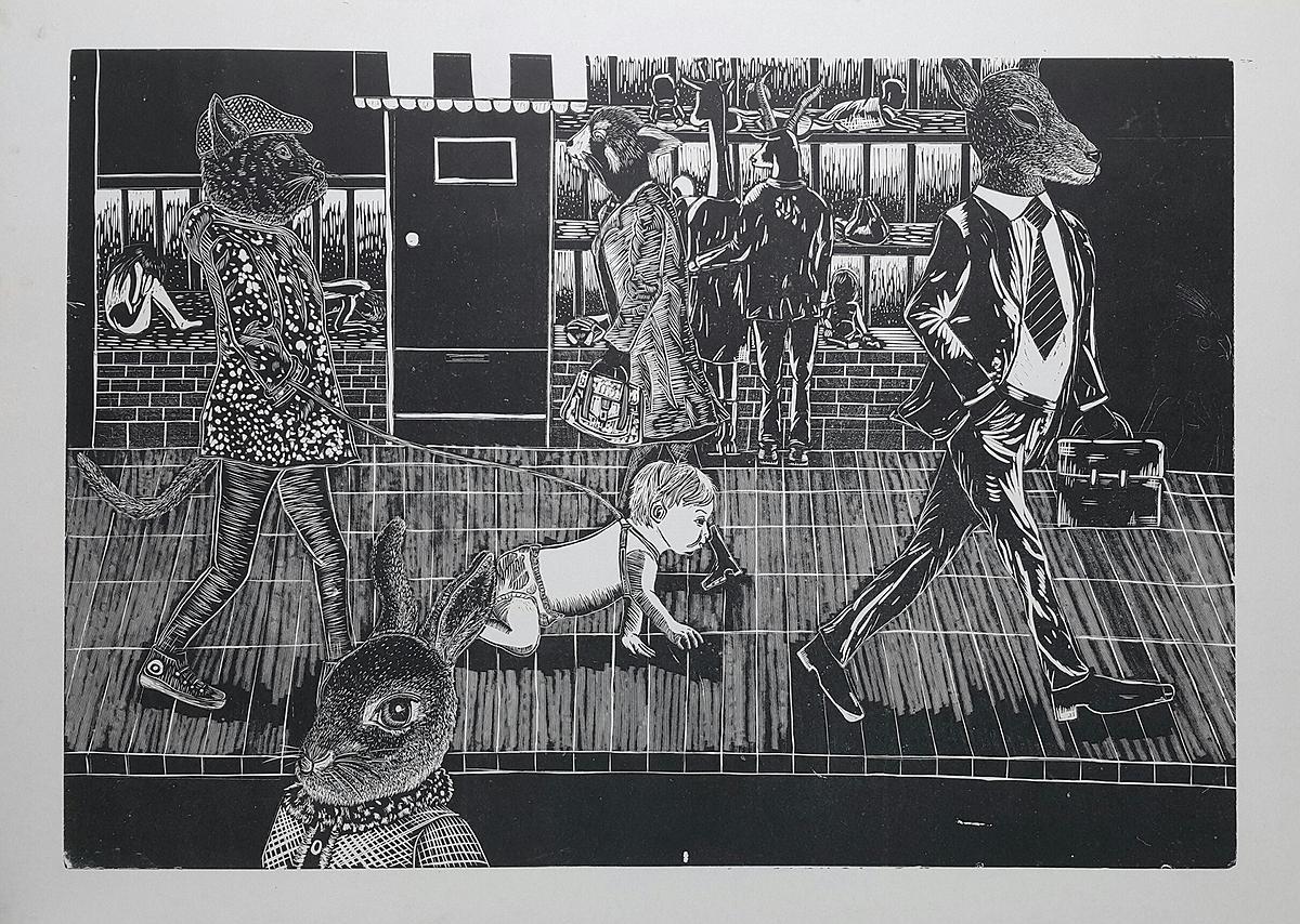 《顛倒世界》78x111，凸版，2016的封面圖