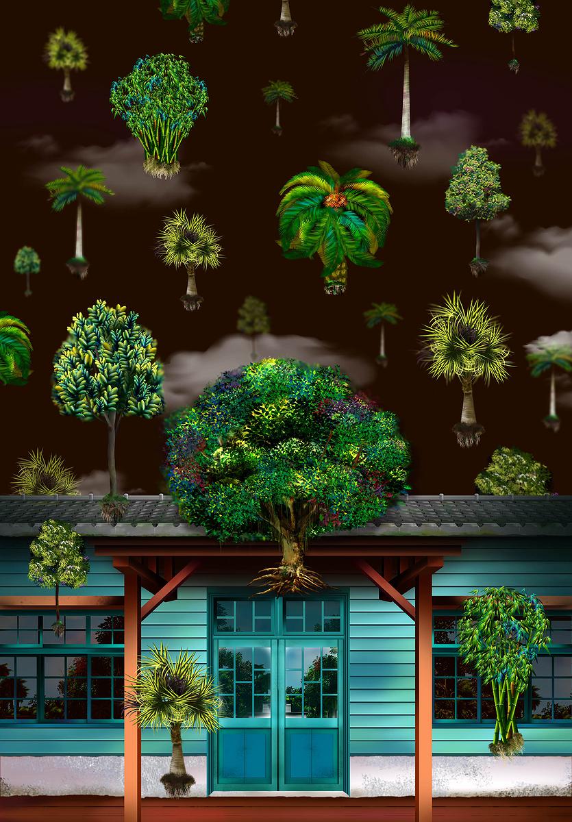 Maze in Green Jungle–Using Surrealistic Rendering of Illustrations on Native Plants in the Songshan Cultural and Creative Park's Cover