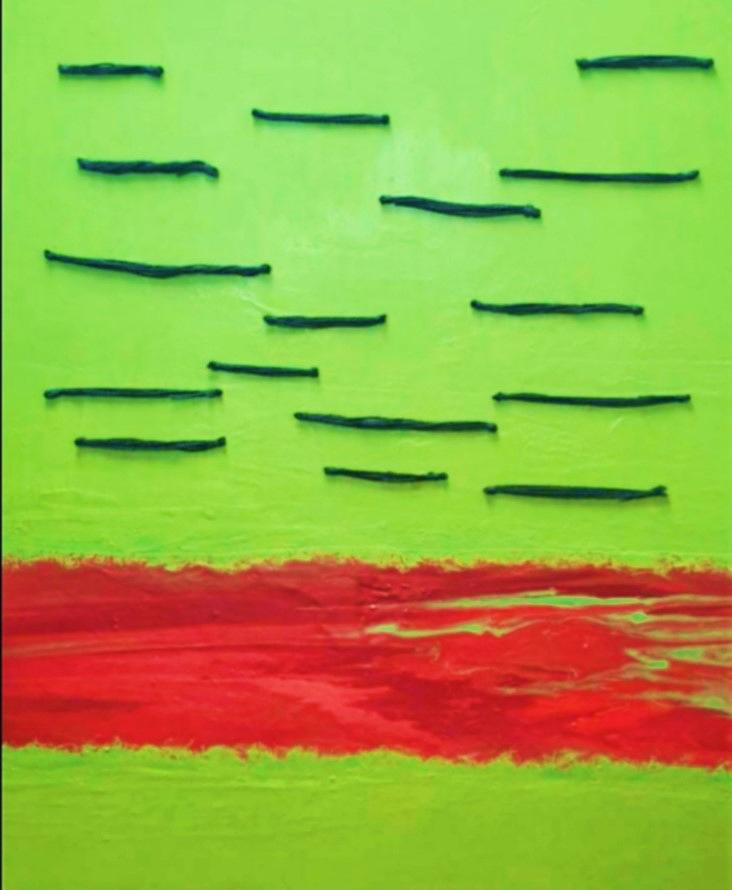 吳淑幸，《黑色崛起》系列I-4，壓克力畫布，116.5x91.5cm，2020，吳淑幸攝影的封面圖