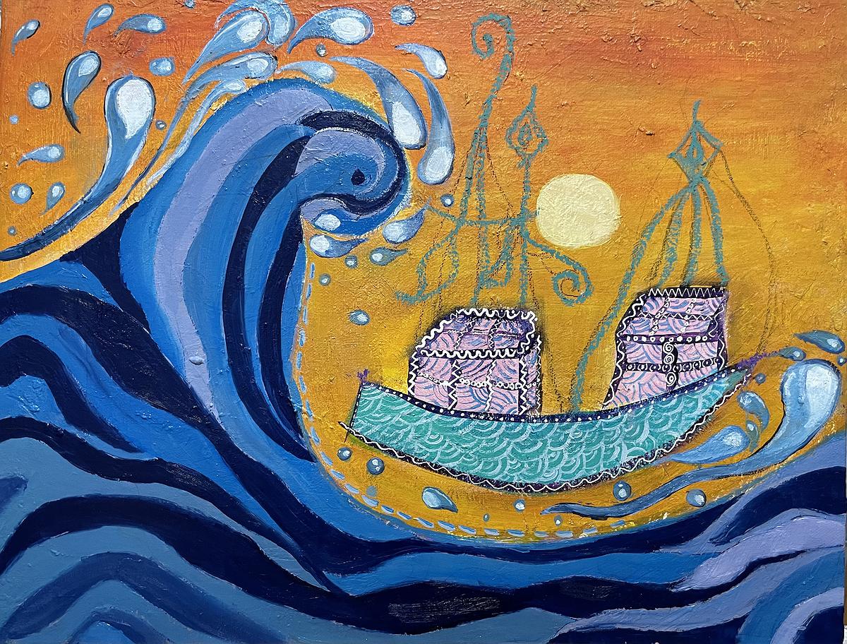 Deep Love for Fishing Port :The Creation of Chang Huai Jung’s  Oil Painting's Cover
