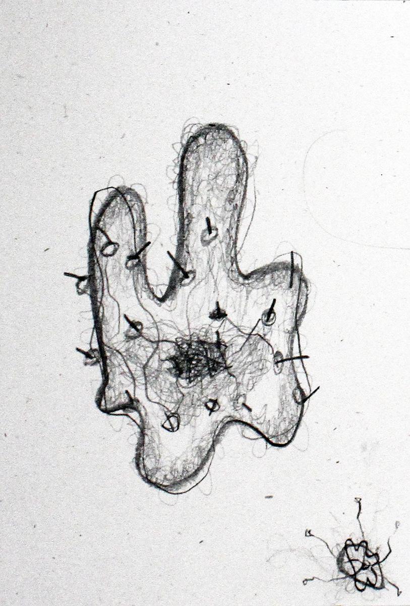 植物療癒—黃瑩瑄創作論述  情緒細胞系列 細胞手稿 09的封面圖