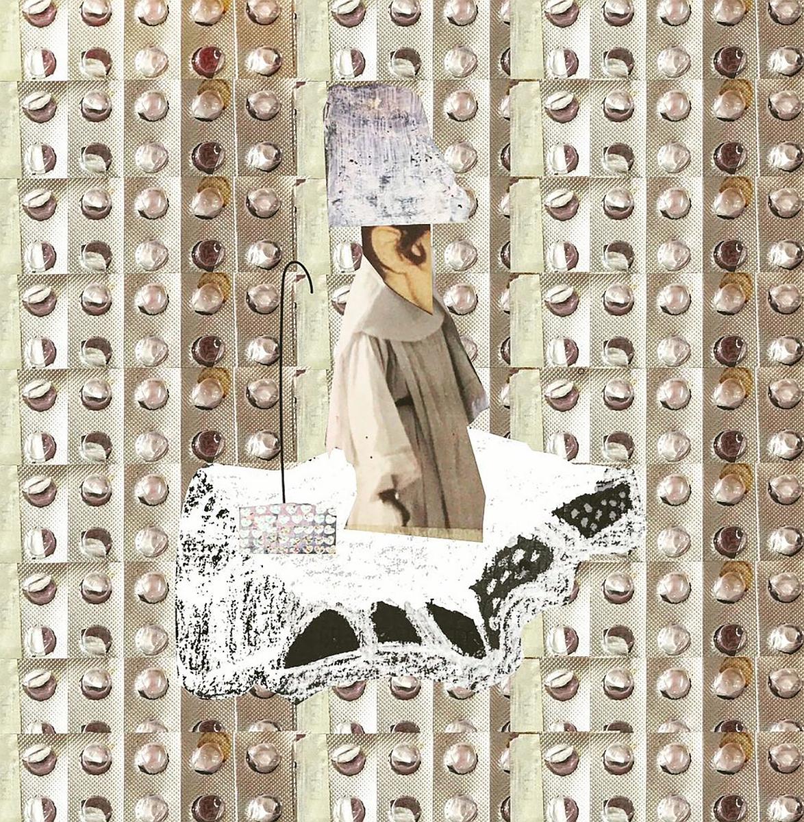 〈您可擦去一切的煩惱〉，2020，影像拼貼，15x15cm的封面圖