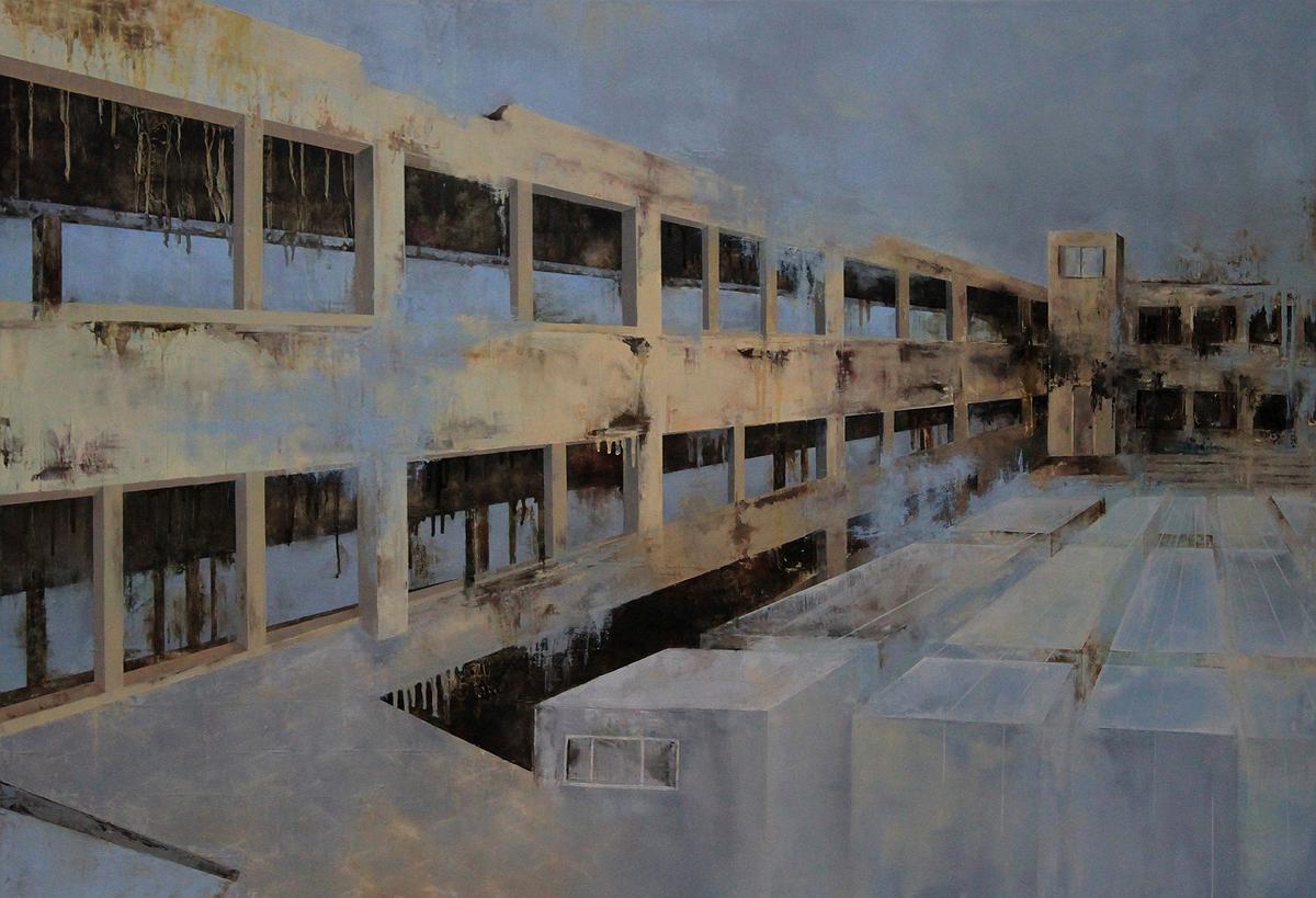 吳翠玲，〈境地〉，2012，89.5cm x 139cm，油彩 畫布的封面圖