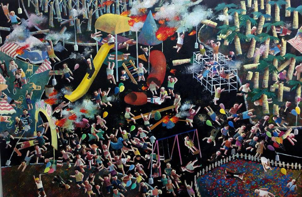 公園 130x162cm 2014 油彩、畫布的封面圖