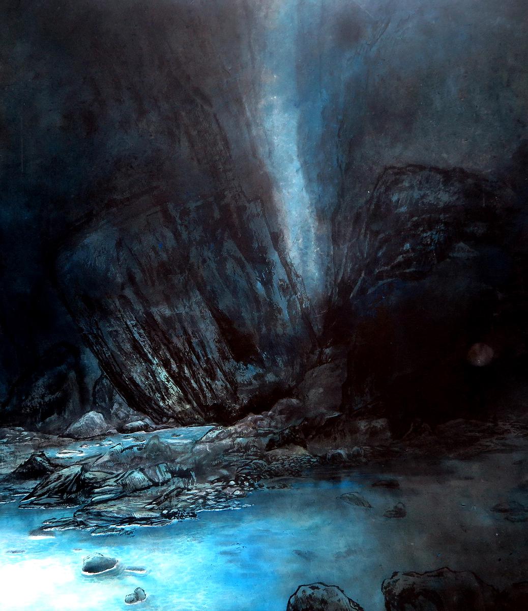 〈靜默〉2018 墨、水干顏料、宣紙 62 x 54cm的封面圖