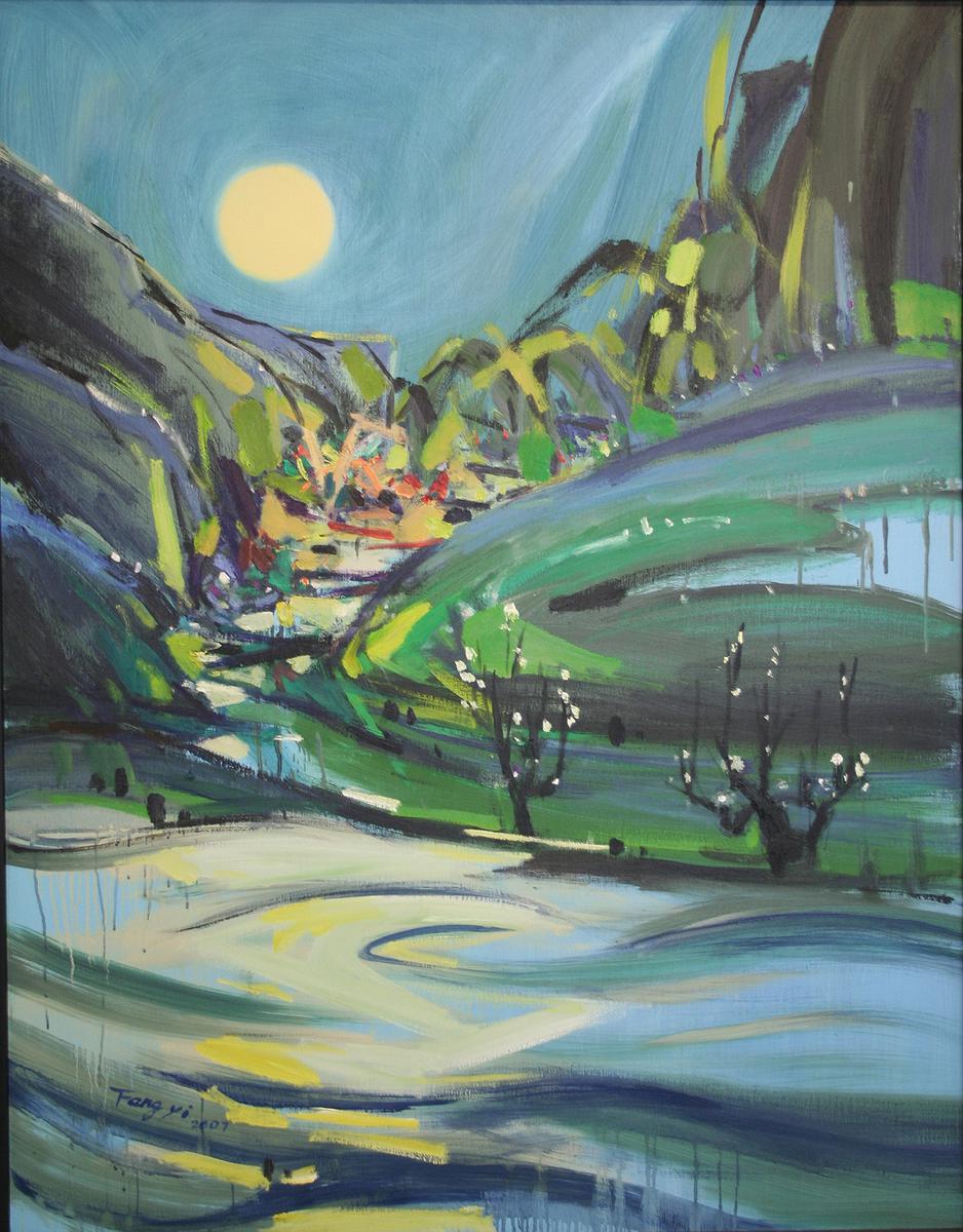 心湖，116.5x91cm，2007，油彩畫布的封面圖