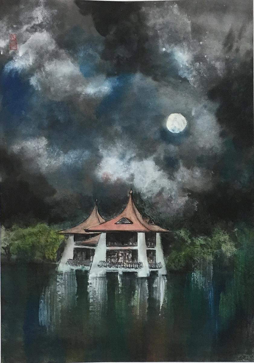 風華流轉-園外緣水墨創作研究-7.月夜的封面圖