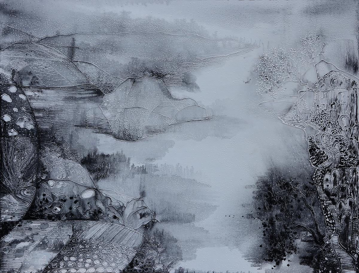 心‧山水17，145x112cm，2016，油彩畫布的封面圖