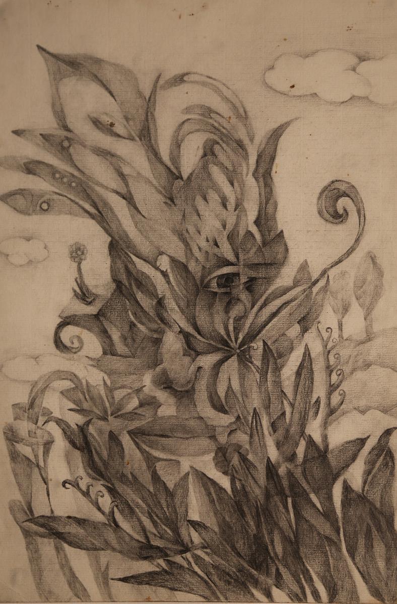 素描手稿-隨風-38x16cm-素描-2009的封面圖