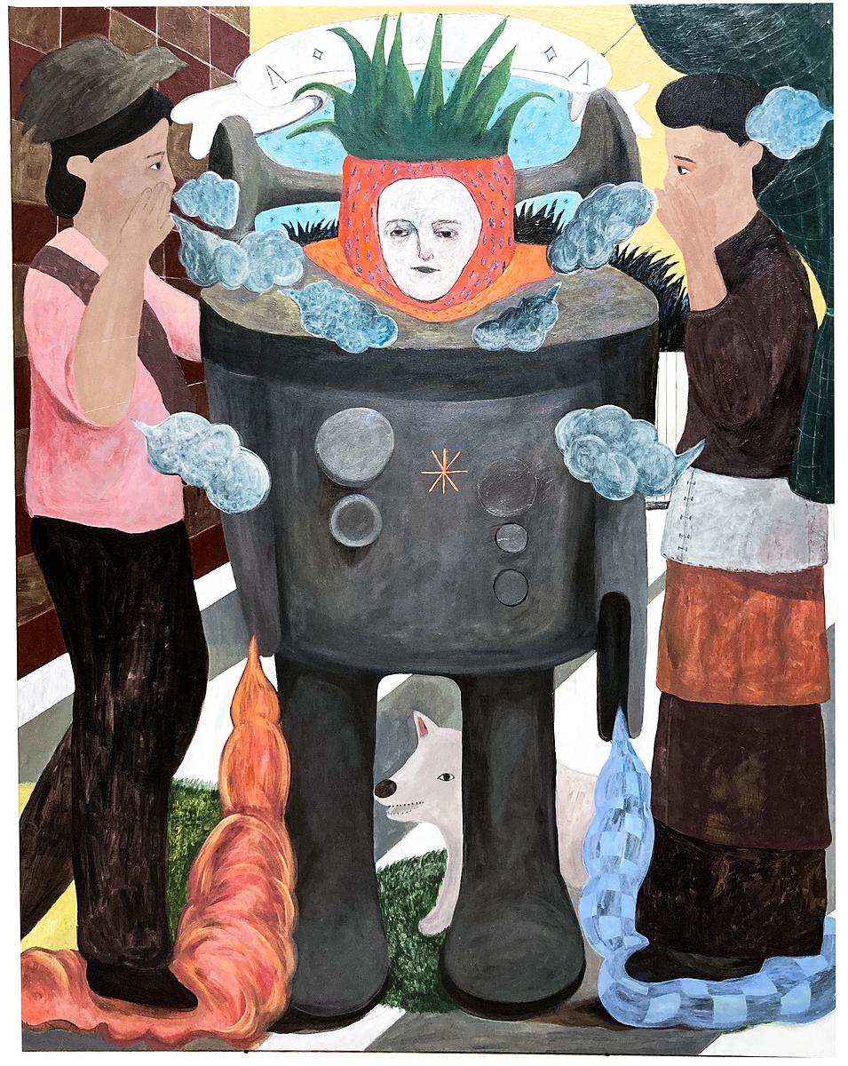 〈嘿！聽我說〉，2021，壓克力顏料，91x116.5cm的封面圖