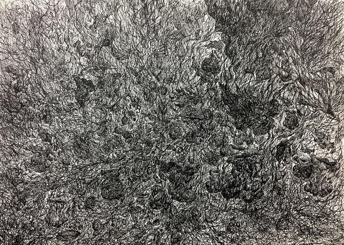 〈無題〉，2016，墨、水性墨、水彩紙，39.3 cm × 54.5 cm.的封面圖