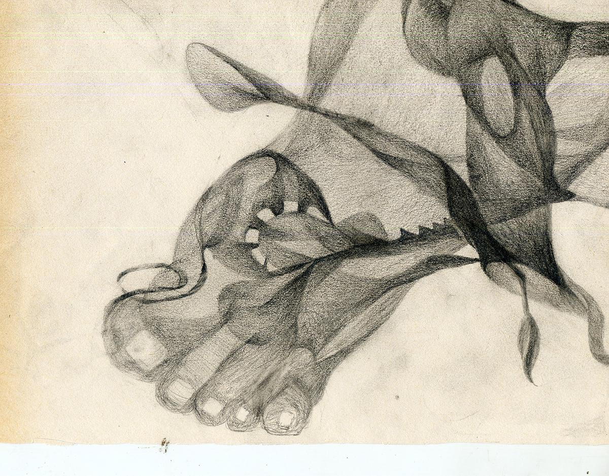 素描手稿-追夢-38x16cm-鉛筆素描的封面圖