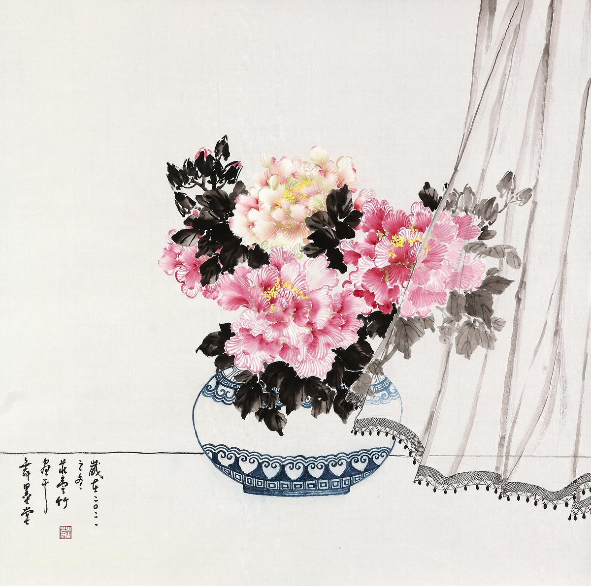 _莊壹竹-颯秋風70×70cm2021紙本的封面圖