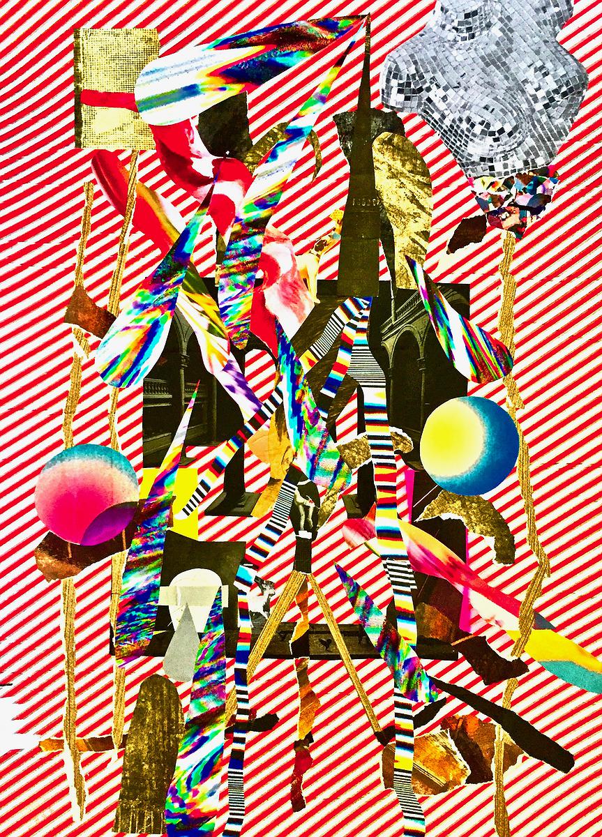 〈廣告看板〉作品原稿，2021，紙上拼貼，42x59 cm的封面圖